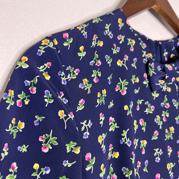 Talbots Women’s Floral Short Sleeve Dress 6 Vintage Chic Teacher 90s - Picture 6 of 10